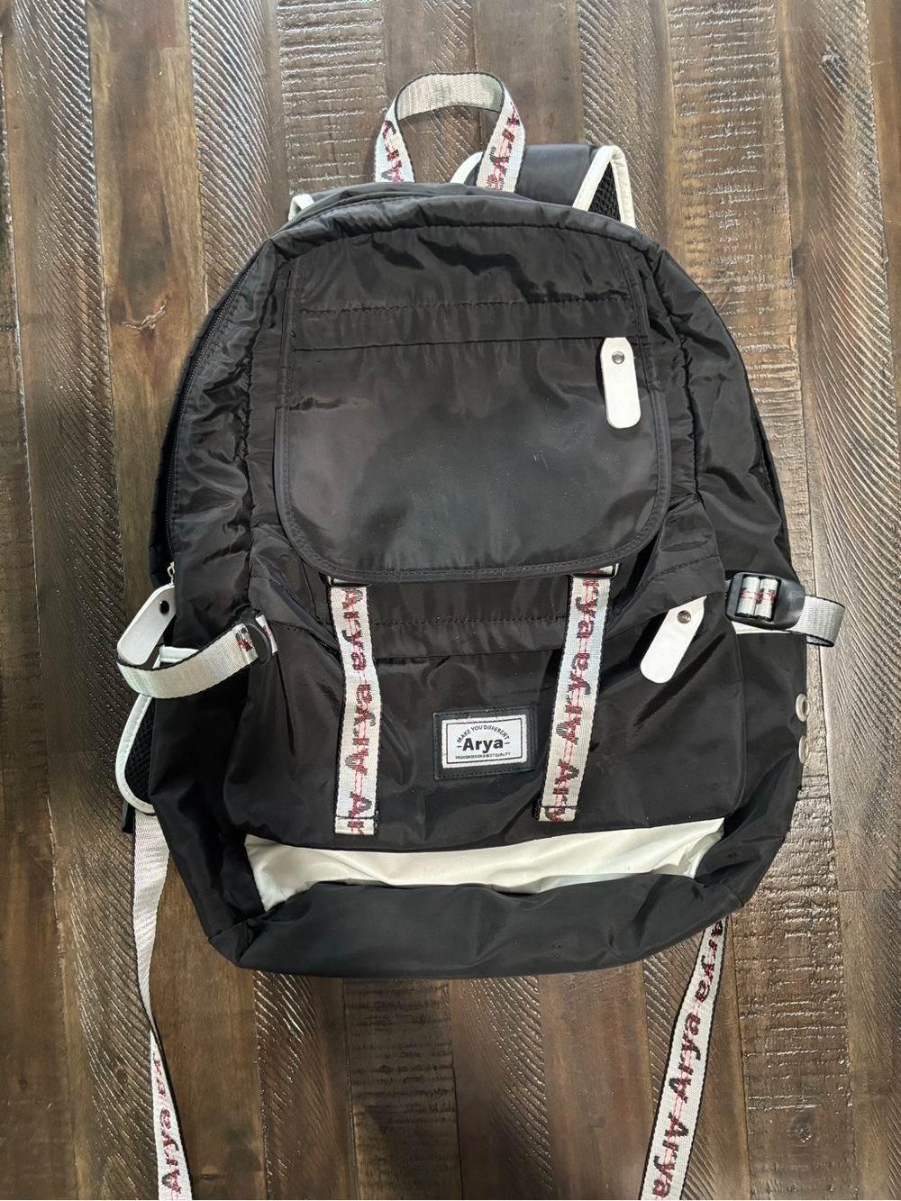 Black Backpack with White Trim - Men's Everyday Carry